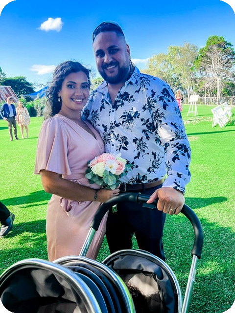 TJ Sagaukaz and partner at an event